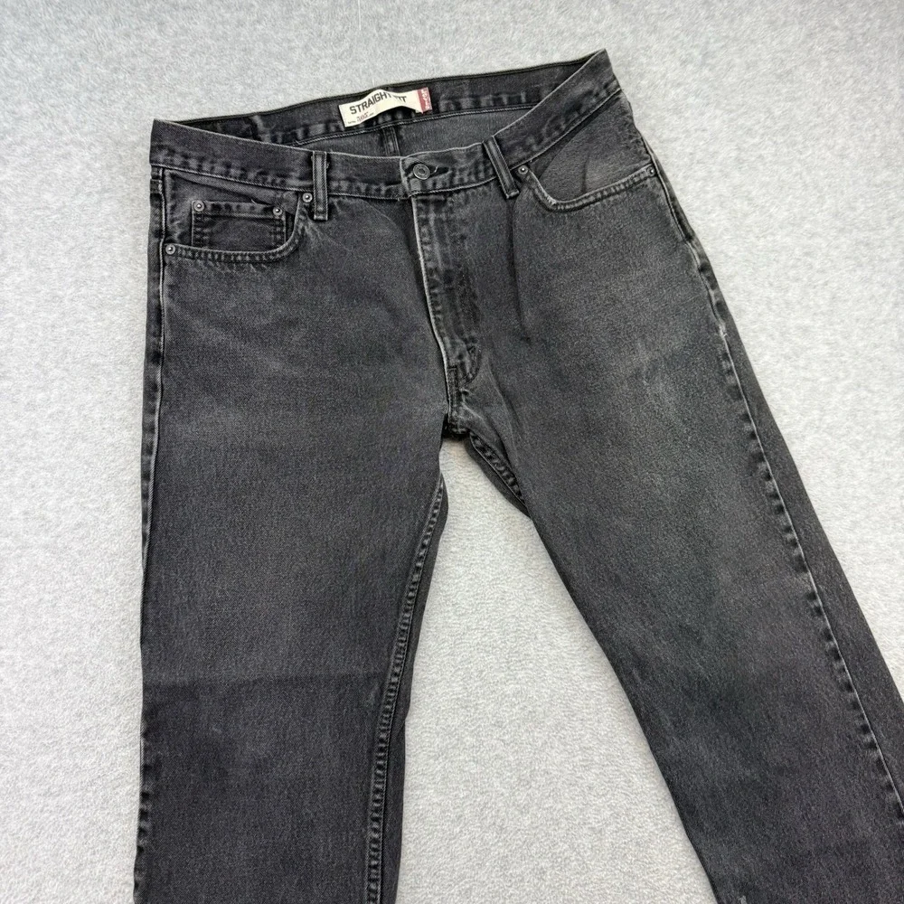 Vintage Levis 505 Jeans Men 36x30 Straight Leg Regular Fit Y2K Black 100% Cotton